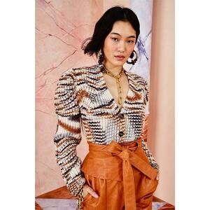 Ulla Johnson Greta Alpaca Blend Cardigan Marled Knit Medium